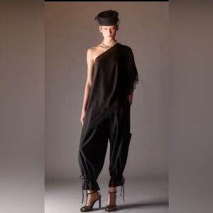 Zara ASYMMETRIC LACE TOP ZW COLLECTION